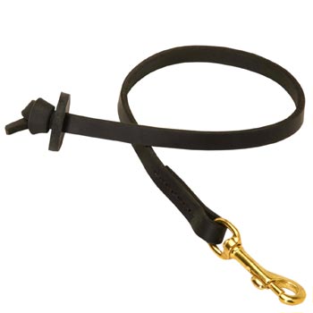 Leather Short Leash for Amstaff