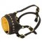 Open Nose Studded Leather Amstaff Muzzle With Nappa Padding