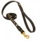 Studded Leather Amstaff Leash for Dog Walking and Training