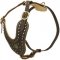 Royal Design Leather Amstaff Harness with Brass Studs