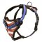 American Flag Painted Leather Amstaff Harness for Agitation Training