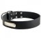 Classic Leather Amstaff Collar with Identification Tag
