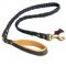 Braided Handcrafted Leather Amstaff Leash with Nappa Leather Lined Handle