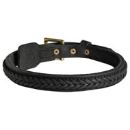 Amstaff Braided Leather Collar 1 Inch