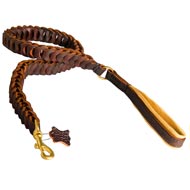 Anti-pulling Braided Leather Amstaff Leash