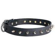 Amstaff Leather Collar Spiked 30 mm