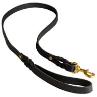 Walking Training Leather Amstaff Leash Braided