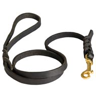 Handcrafted Braided Leather Amstaff Leash for Walking and Training
