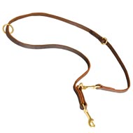 Multipurpose Leather Amstaff Leash for Training, Walking and Patrolling