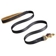 No Rubbing Nylon Amstaff Leash with Support Leather Material on the Handle