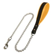 Amstaff Dog Leash with Leather Handle