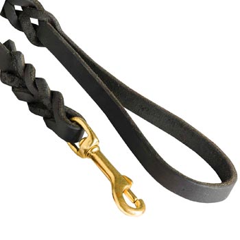 Amstaff Leash Brass Snap Hook and Soft Handle
